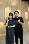 孟庭葦與崔軾玄錄音棚合影